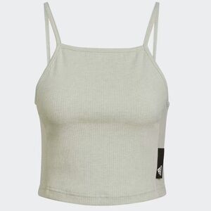 Adidas Women's Cream Ribbed Tank Top